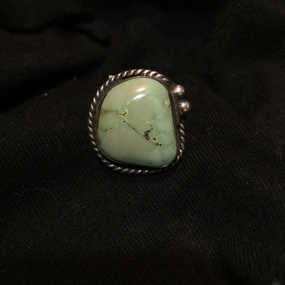 Vintage Turquoise Sterling Silver Ring, Size 5